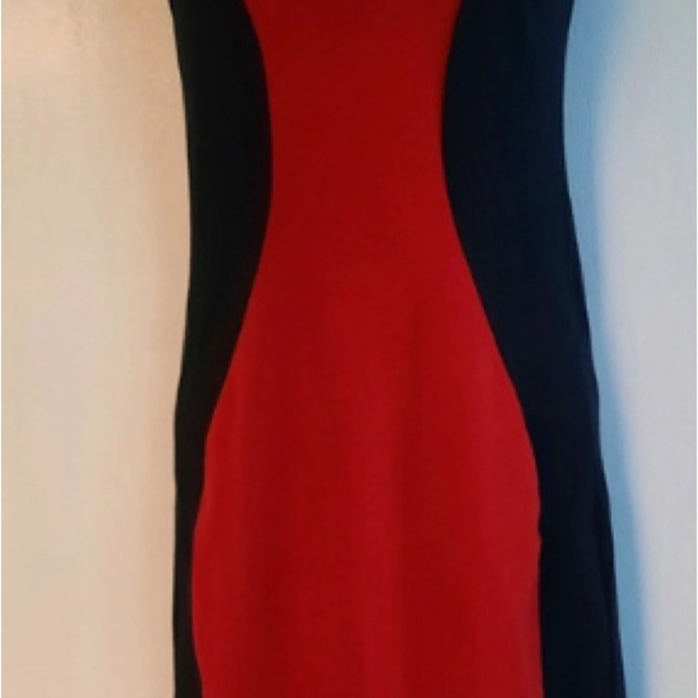Elegant Red and Black Women's Dress